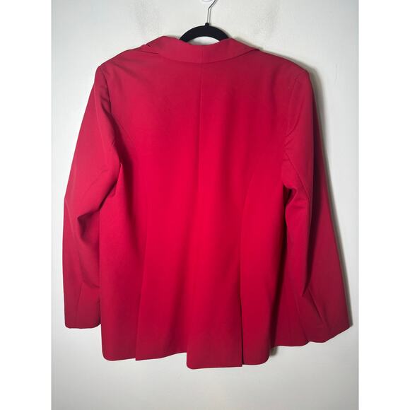 Eloquii Red Long Sleeve Blazer Size 18 - Picture 2 of 2